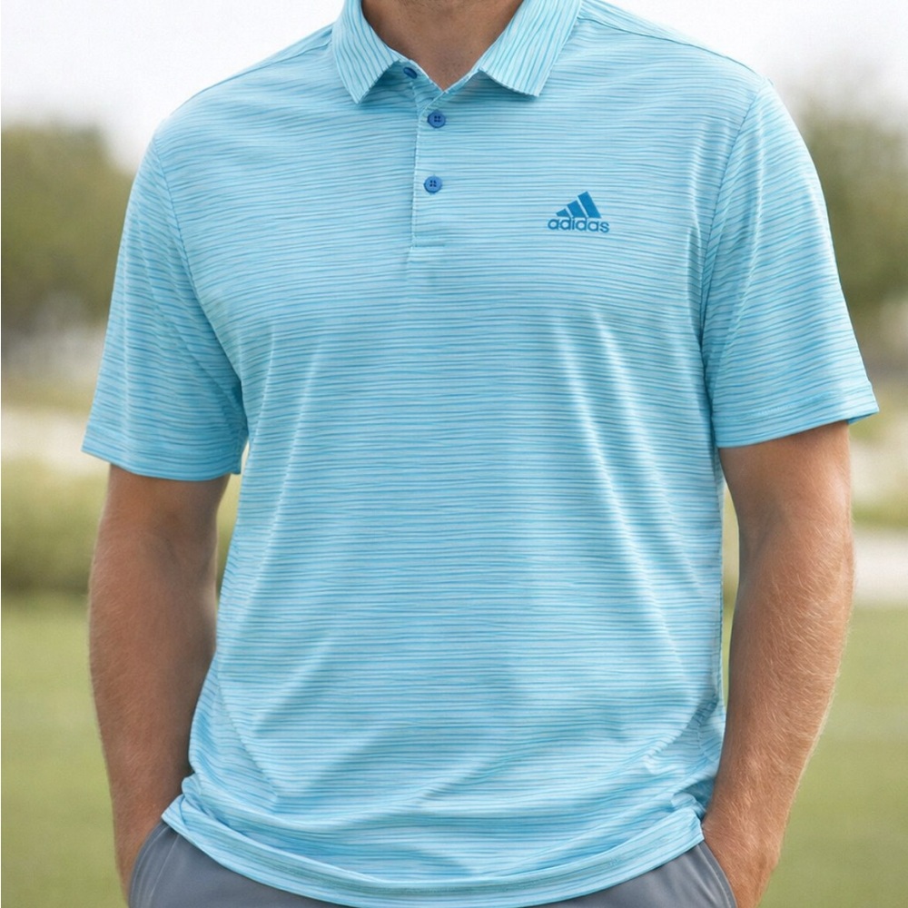 Adidas Striped Performance Polo Shirt – Men’s XL